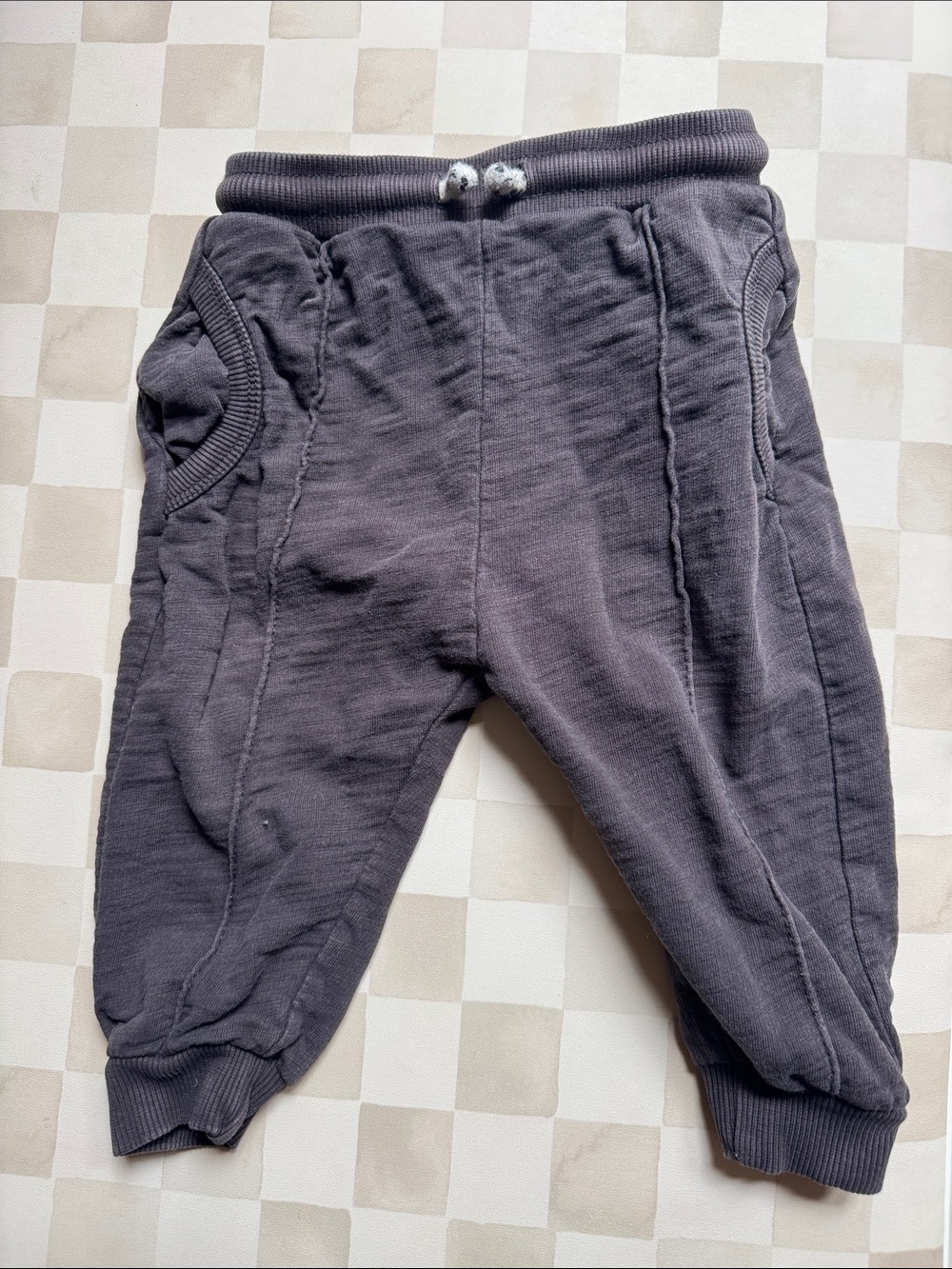 Zara Dark Gray Kids Drawstring Joggers